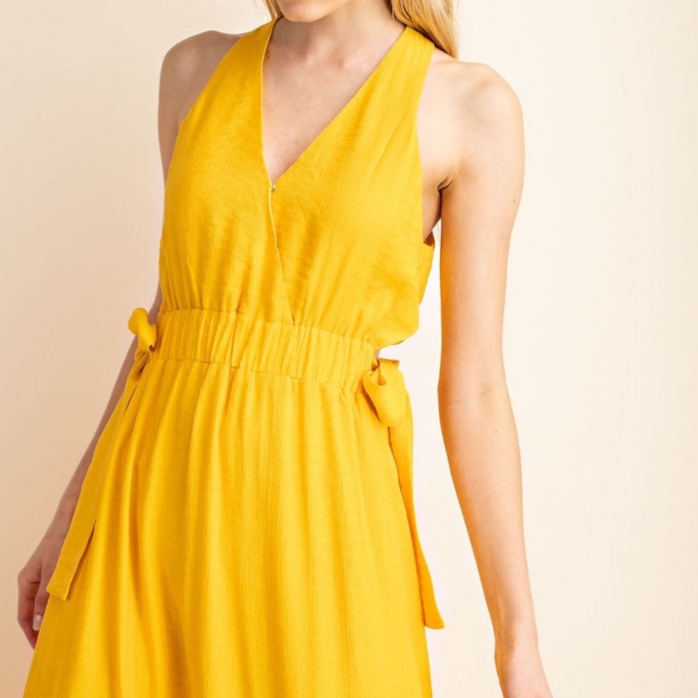Side Cut & Tie Dress